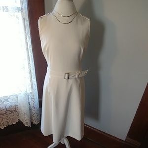 WHBM white/gold dress